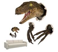 Tassidermy dinosaur head muro monte 3d dinosauro muro art scultura a parete statua di dinosauro statua di dinosauro accessori camera da letto per casa