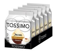 Tassimo Cappuccino, Certificato Rainforest Alliance, Bevanda Calda, 5 x 16 T-Discs