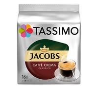 Tassimo Jacobs Caffè Crema Classico, Caffè Lungo con Crema Sottile, 16 T-Discs