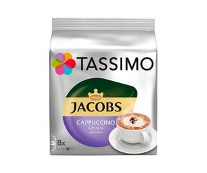 Tassimo Jacobs Cappuccino Choco, Caffè, Caffellatte, Cacao, Gusto Cioccolata, Capsula, 8 T-Discs