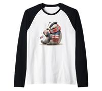 Tasso Fresco con l'ora del tè per la Stagione Fredda e Gli Appassionati di Tasso Maglia con Maniche Raglan