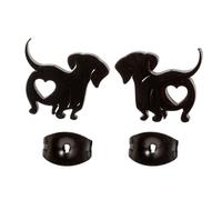 Tasso Studs Orecchino Unico Moda Animale Gioielli Dell'orecchio Pet Ohrohrstene Bassotto Penne Texture Lega Per Gli Orecchini Quotidiani, Taglia unica, come descritto