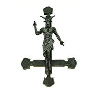 Tassorm Joh. Vogler GmbH Baphomet am Petruskreuz zum hängen 30 cm Sensenmann Gothic Totenschädel Figur Kreuz