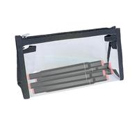 Tasta di archiviazione a matita - Custodia a penna a matita Archiviazione di grandi dimensioni | Tannone con cerniera di tela, da viaggio gradevole borsa in chiaro per la penna a matita | Organizzator