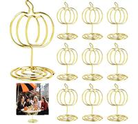 Taste dei numeri da tabella - 10 pezzi Clip per carte in metallo di | Gold Place Card Stands for Wedding, Ringraziamento, Halloween, Birthday, Party, Café & Restaurant Decorations