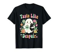 Taste Like Despair Meh Ghost Holding Coffee Hallowen Maglietta