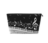 Tasti del pianoforte con note musicali, Borsa da toilette Borsa per trucco Borsa per cosmetici Borsa da toilette da viaggio portatile