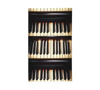 Tasti di pianoforte con note musicali stampa bandiera decorativa per esterni per tutte le stagioni modello su un solo lato cortile portico patio