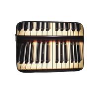 Tasti di pianoforte con note musicali stampa versatile elegante custodia per laptop protettiva sottile borsa per computer portatile