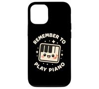 Tasti di pianoforte divertenti con scritta "Remember to Play Piano" Custodia per iPhone 12/12 Pro