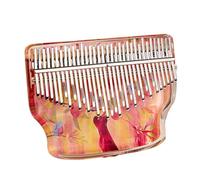 Tasti di Pianoforte In Metallo Kalimba Thumb Piano Cristallo Acrilico Qualità Del Suono Chiara, per L'illuminazione Musicale, Insegnamento Musicale Finger Piano(Arancia,34keys)