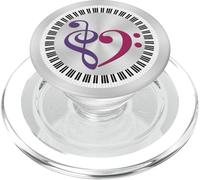 Tasti di pianoforte Musical Bass Clef Royal viola e mora scuro PopSockets PopGrip per MagSafe