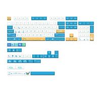 Tasti PBT a 137 tasti, profilo XDA, DYE SUB, personalizzabile, per tastiera meccanica MX Switch, 137 tasti, blu e bianco, 137 tasti Ocean Trip blu bianco XDA tasti PBT