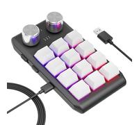 Tastiera a 12 tasti, tastiera portatile multifunzionale da gioco per PC, 20 pulsanti, tastiera ergonomica USB, attrezzatura da gioco, laboratorio scolastico