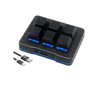 Tastiera A 6 Tasti Tastiera da Gioco USB Wireless Tastiera OSU Programmabile Personalizzata Macro per Videogiochi Lavoro D'Ufficio
