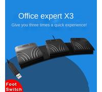 Tastiera a pedale USB per PC con triplo interruttore, combinazione di tasti personalizzata, gioco per laptop