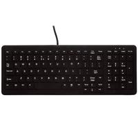 Active Key AK-CB7000F USB QWERTZ Tedesco Nero AK-CB7000F, Standard, Cablato, USB, Interruttore a Chiave a Membrana, QWERTZ, Nero