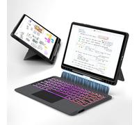 Tastiera Ai Key per Samsung Galaxy Tab S10 Lite/S10 FE/S9 FE/S9: modalità DEX con un clic, sleep/sveglia automatica, retroilluminazione arcobaleno, custodia tastiera AZERTY francese staccabile con