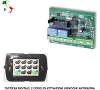 TASTIERA ANTIRAPINA ATTIVA ANTIFURTO INNESCA CHIAMATA 112 DUE PASSWORD ALLARME