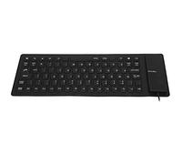 Tastiera Arrotolabile, Design Completamente Sigillato, Morbida e Confortevole, Vari Colori, Leggera e Portatile, Tastiera in Morbido Silicone per PC Notebook (Black)