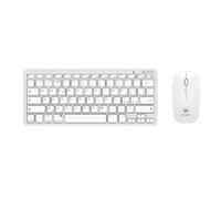Tastiera Atlantis Land P013-LK-8955-WW Mini Wireless QWERTY Bianca con Mouse