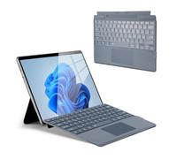 Tastiera Bluetooth per Microsoft Surface Pro 11, Compatibile con Tastiera Surface Pro 8/10/9/X, Adsorbimento Magnetico, Retroilluminazione a 7 Colori con Touchpad e Portapenna, Tasti Bilingui Inglese-