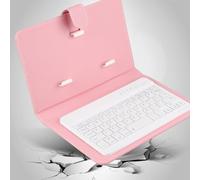 Tastiera Bluetooth Portatile per Telefoni, Custodia Folio con Supporto Integrato, Cuscino Robusto Antiurto, Digitazione a Mani Libere o Visione di Film (PINK)