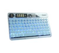 Tastiera Bluetooth senza fili Backlight per Ipad, 10" pulsante rotondo con luce LED, ricaricabile silenziosa ultra sottile tastiera senza fili per Windows/iOS/Android,Ipad 9th / 8th Gen/Pro (blu