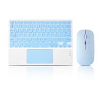 Tastiera Bluetooth ultra sottile con touchpad e mouse integrati mini tastiera wireless ricaricabile 7 colori retroilluminata per Apple iPad iPhone Samsung Tablet iPhone smartphone iOS Android Windows