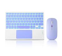 Tastiera Bluetooth ultra sottile con touchpad e mouse integrati mini tastiera wireless ricaricabile 7 colori retroilluminata per Apple iPad iPhone Samsung Tablet iPhone smartphone iOS Android Windows