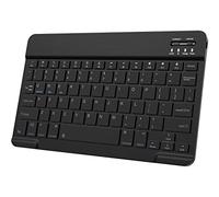 Tastiera Bluetooth ultra sottile, portatile, ricaricabile, esterna, senza fili, per tablet Android, telefoni cellulari, smartphone Samsung, iPad Mini, Air, Pro, iPhone, Windows Surface (nero)