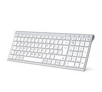 Tastiera Bluetooth Wireless Ricaricabile Italiano QWERTY Argento Profilo Basso