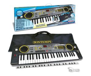 Tastiera Bontempi a 49 Tasti con Presa USB - Suona, Registra e Impara la Musica