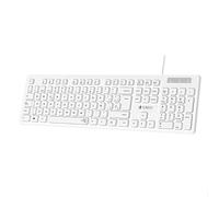 Tastiera Business Slim SILENZIOSO con cavo USB Bianco