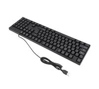 Tastiera Cablata, Tastiera per Computer Tastiera da Gioco Cablata USB Tastiera K1800 in Lingue Minoritarie 104 Tasti Cavo da 4,9 Piedi Design Ergonomico Tastiera Nera per Ufficio