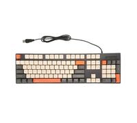 Tastiera Cablata Vivace, 104 Tasti, Interfaccia USB, Tastiera Aziendale per OS X con Tasti Funzione Multimediali per Professionisti del Gioco (GREY)