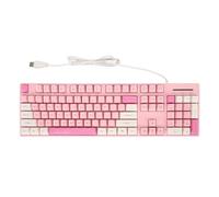 Tastiera Cablata Vivace, 104 Tasti, Interfaccia USB, Tastiera Aziendale per OS X con Tasti Funzione Multimediali per Professionisti del Gioco (PINK)
