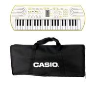 Tastiera Casio SA-80 a 44 Tasti, Bianco/Giallo Limone, con Borsa da Trasporto Nera