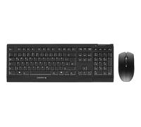 CHERRY B.UNLIMITED 3.0, Set di Tastiera e Mouse Senza Fili, Layout Svizzero (QWERTZ), Connessione a 2,4 GHz, Tasti Resistenti Alle Abrasioni, Ricaricabile, Nero