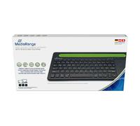 Tastiera compatta MediaRange nera 78 tasti con touchpad wireless