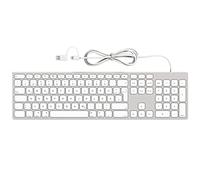 Tastiera con cavo in alluminio per Apple Mac con layout extra sottile UK e tastiera numerica, compatibile con iMac, MacBook Pro/Air, Magic