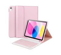 Tastiera con custodia per iPad 10,2 9a gen 2021/ 8a gen 2020/ 7a gen 2019, custodia sottile con tastiera Bluetooth staccabile e porta matita per iPad Air 10,5" 2019 / Pro 10,5 2017