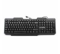 TASTIERA CON FILO NERA USB ALANTIK KBALM2 MULTIMEDIALE SQUADRATA GAMING