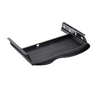 Tastiera con supporto, Ripiano for tastiera in metallo for scrivania for computer, estensore for scrivania facile da installare, for cassetto estraibile for tastiera for ufficio, garage e casa(Black)