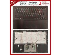 Tastiera con Top Case SONY Vaio Pro 13 SVP13A SVP132 SVP1321 (RETROILLUMINATA) c
