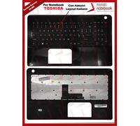 Tastiera con Top Case TOSHIBA Satellite L50 L50-B L50D-B (Nera) con ADESIVI LAYO
