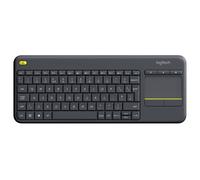 Tastiera con touchpad Logitech K400 Plus per PC collegato alla TV in Nero, Magyar (Qwertz)