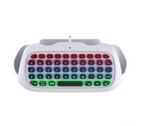 Tastiera controller wireless RGB per PS5 e ForPS5 Pro, altoparlante integrato e jack audio da 3,5 mm per chat di gioco e messaggi dal vivo (bianco)