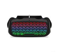 Tastiera controller wireless RGB per PS5 e PS5 Pro, batteria da 500 mAh, BT3.0, altoparlante integrato e jack audio da 3,5 mm, design compatto (nero)