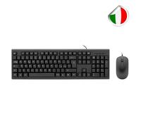 Tastiera CoolBox Italiana a membrana con mouse ottico USB 1000 DPI resistente